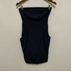 Mara Hoffman black silk strapless dress size xs